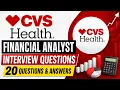 CVS Health Financial Analyst Interview Questions 20 Questions Answers