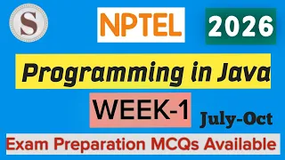 NPTEL Programming in Java Week 1 Assignment Answers 2026 Quiz Solution July Oct