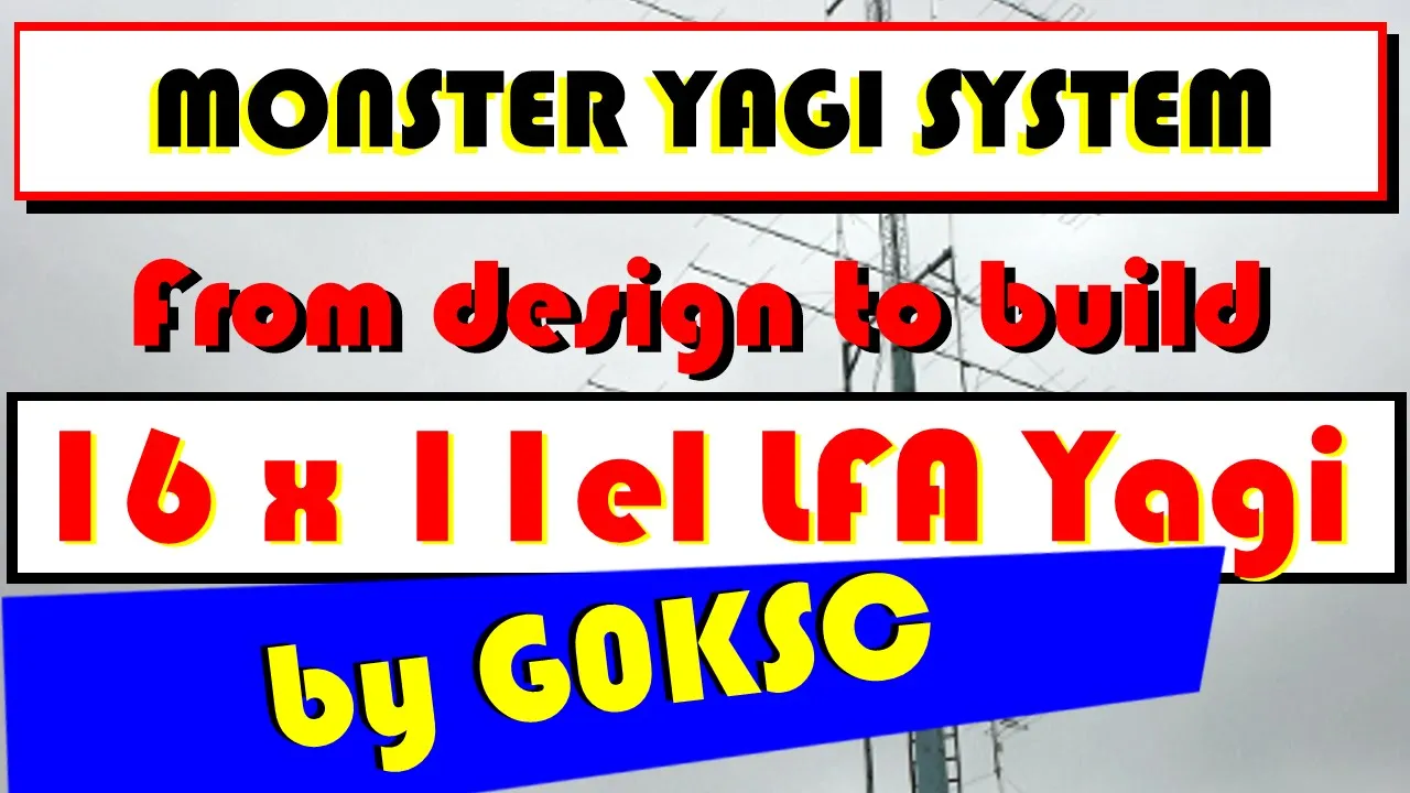 MONSTER Yagi system 16 x 11el 144MHz design to built system @ 9A2AE