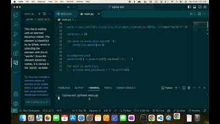 Typing bot using Selenium Web Driver and Python