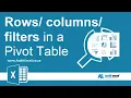 Combine rows columns filters in a Pivot Table