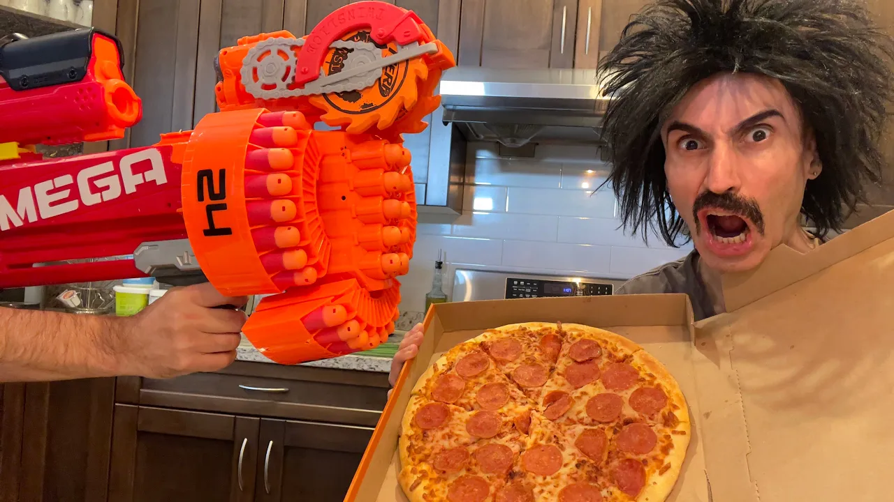 NERF GUN WAR | PIZZA NERF BATTLE