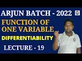 Differentiability Real Analysis Function of one Variable Lec - 19 Mathematical Academy