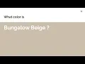 Bungalow Beige color hex color - Yellow color