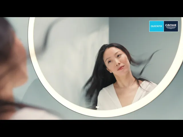 Dušo komplektas GROHE QuickFix Vitalio Start 100, 100mm 2-srovių rankinis dušelis, 600mm stovas,1750mm žarna, vandenį taupantis, juodas matinis, 279482431