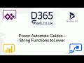 Power Automate Expressions How To ToLower