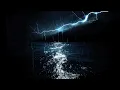 Immersive Thunder and Heavy Rainstorm at the Ocean Stress Relief to Wind Down for Relaxing Sleep