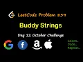 Buddy Strings LeetCode 859 October LeetCode Challenge Day 12