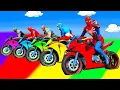 Lagu SPIDER-MAN against TUNG TUNG TUNG SAHUR on Motorcycle in RAINBOW SPIDERS BRIDGE | GTA MULTIVERSE