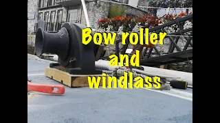 The start of installing a Bow Roller and Anchor Windlass