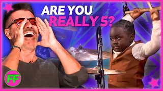 this 5 year old drummer kills it on agt 