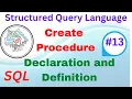 Create procedure and execution Declaration Definition SQL Oracle Tutorial - 13 Tamil