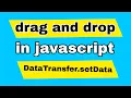 Drag and drop in javascript dataTransfer setData method
