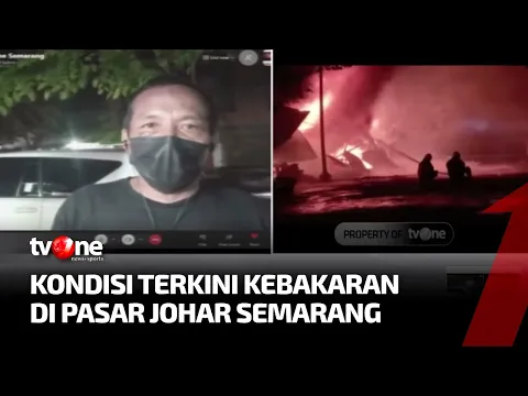 Lapak Relokasi Kios Blok F Pasar Johar di Semarang Terbakar Habis