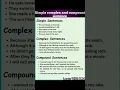 simple complex and compound sentence Lessons clauses in English grammar English grammar