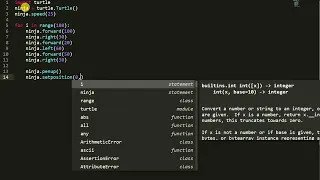 Draw a Ninja Design using python turtle