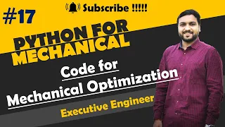 Optimization using python code Python Optimization Python for mechanical engineer