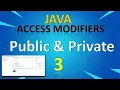 Creating Public and Private Access Modifiers in Java II Automation II Core Java