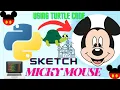 Mickey Mouse Using Python turtle code Python Programming Hub
