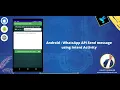 Android WhatsApp Intent - Sending Message data from your app to whatsapp