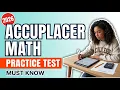 Accuplacer Math Formula Sheet and Review Ultimate Practice Manual with Essential Practice Questions