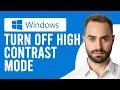 How To Turn Off High Contrast Mode On Windows How To Disable High Contrast On Windows