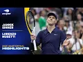Lagu Jannik Sinner vs. Lorenzo Musetti Highlights | 2025 US Open Quarterfinal
