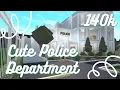 Building a Cute POLICE Exterior Speedbuild 140k Part 1 Bloxburg Build