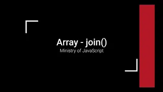 JavaScript Array - join
