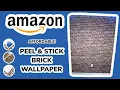 Affordable Peel and Stick Brick Wallpaper from Amazon HOW TO