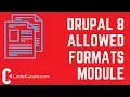 Drupal 8 Allowed Formats Module - Daily Dose of Drupal Episode 229