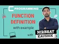 Function Definition In C With Example Full Lecture In Hindi By Nirbhay