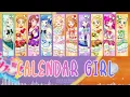 【Lyrics】Calendar Girl (Soleil x Luminas x Hikari × Kii x Yurika x Otome mix ver.) - ROM【Aikatsu!】