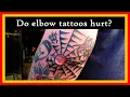 Traditional Spider web tattoo on his elbow Painful