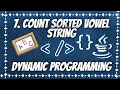 7 Count Sorted Vowel Strings Dynamic Programming LeetCode 1641 Java