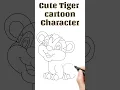 Cute Tiger cartoon Character