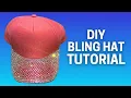 How to Bling a Hat with Rhinestones DIY Bedazzled Baseball Cap Brim with E6000 Glue