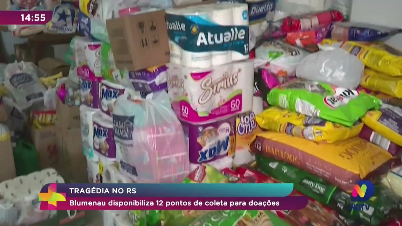 Tragédia no RS: Blumenau disponibiliza 12 pontos de coleta para doações