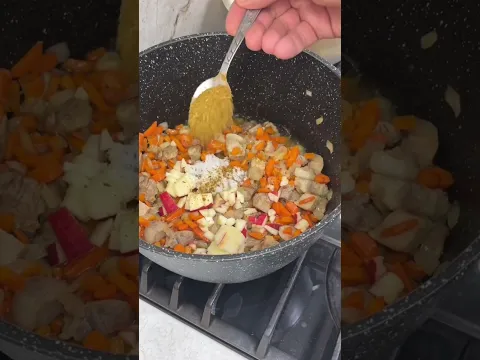 Узбекский плов с яблоками