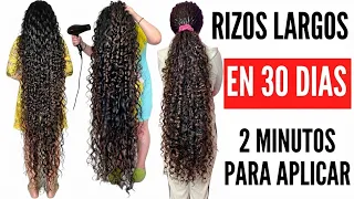 ⭕Jamás pensé que esto ME HARÍA CRECER TANTO EL CABELLO!😱RIZOS LARGOS en SOLO 30 DÍAS❗