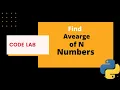 How to Find Average of N numbers