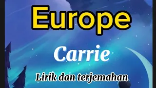 europe carrie lyric lagu dan terjemahan indonesia 