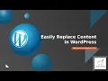 Easily Replace Content With Free Search and Replace Plugin WordPress