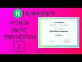 Python Basic Certification 2 Hackerrank Certifications