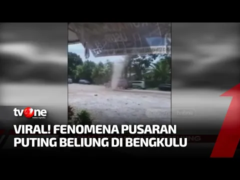 Fenomena Pusaran Puting Beliung Kagetkan Warga yang Tengah Makan di Pinggir Jalan