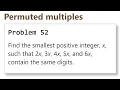 Project Euler Problem 52