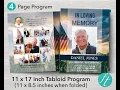 4 Page Military Funeral Program Template 11x17 inches
