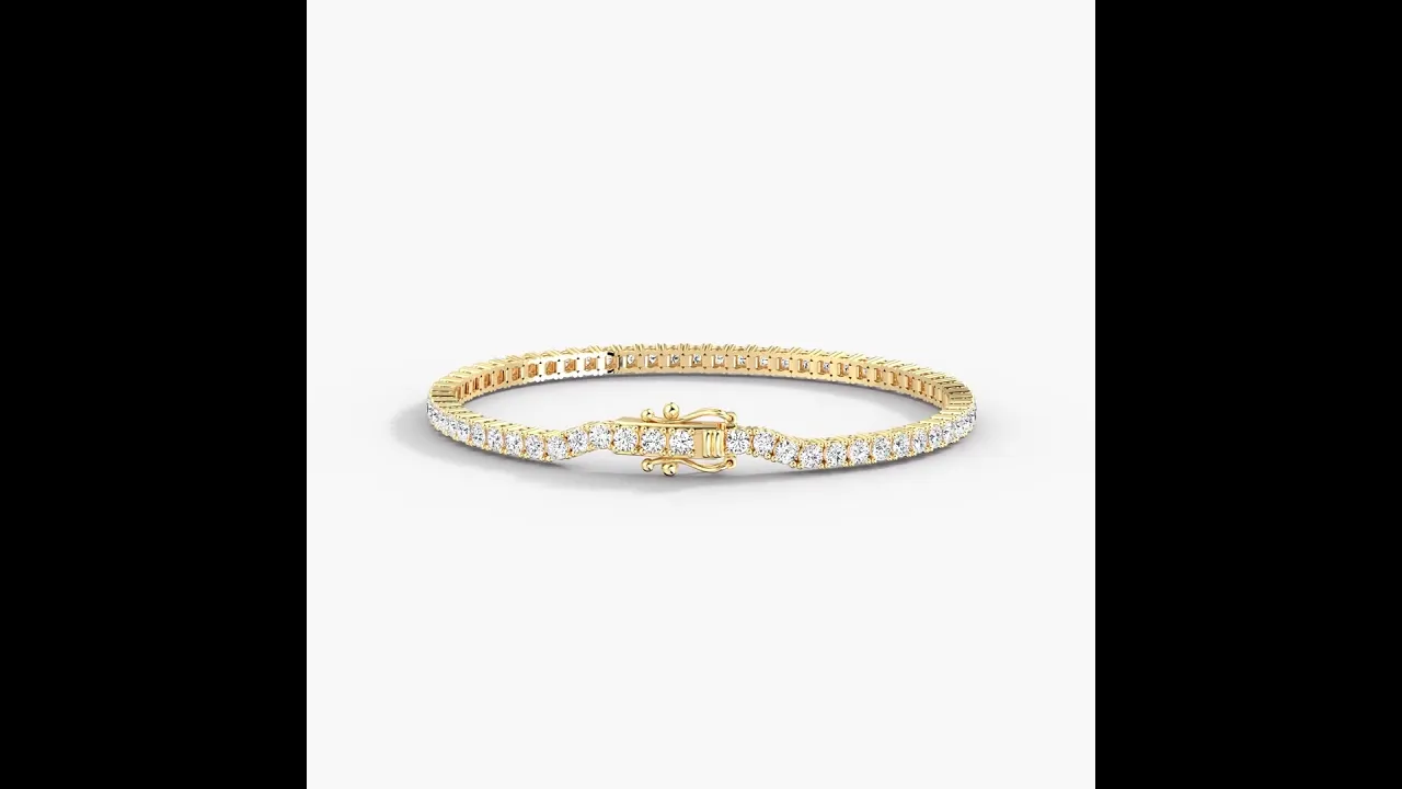 3.2 CTW Lab-Grown Diamond Tennis Bracelet in 14K Gold/Platinum – Classic & Timeless