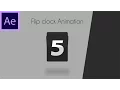 Flip clock Animation Tutorial 06 After effect