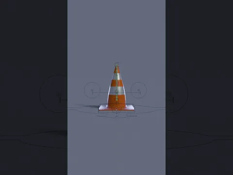 I rigged and animated a cone. #animation